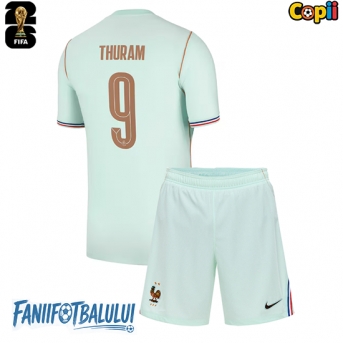 Franța Marcus Thuram #9 Echipament de Fotbal Replică Mondial 2026 Copii Deplasare (+ Șorturi)